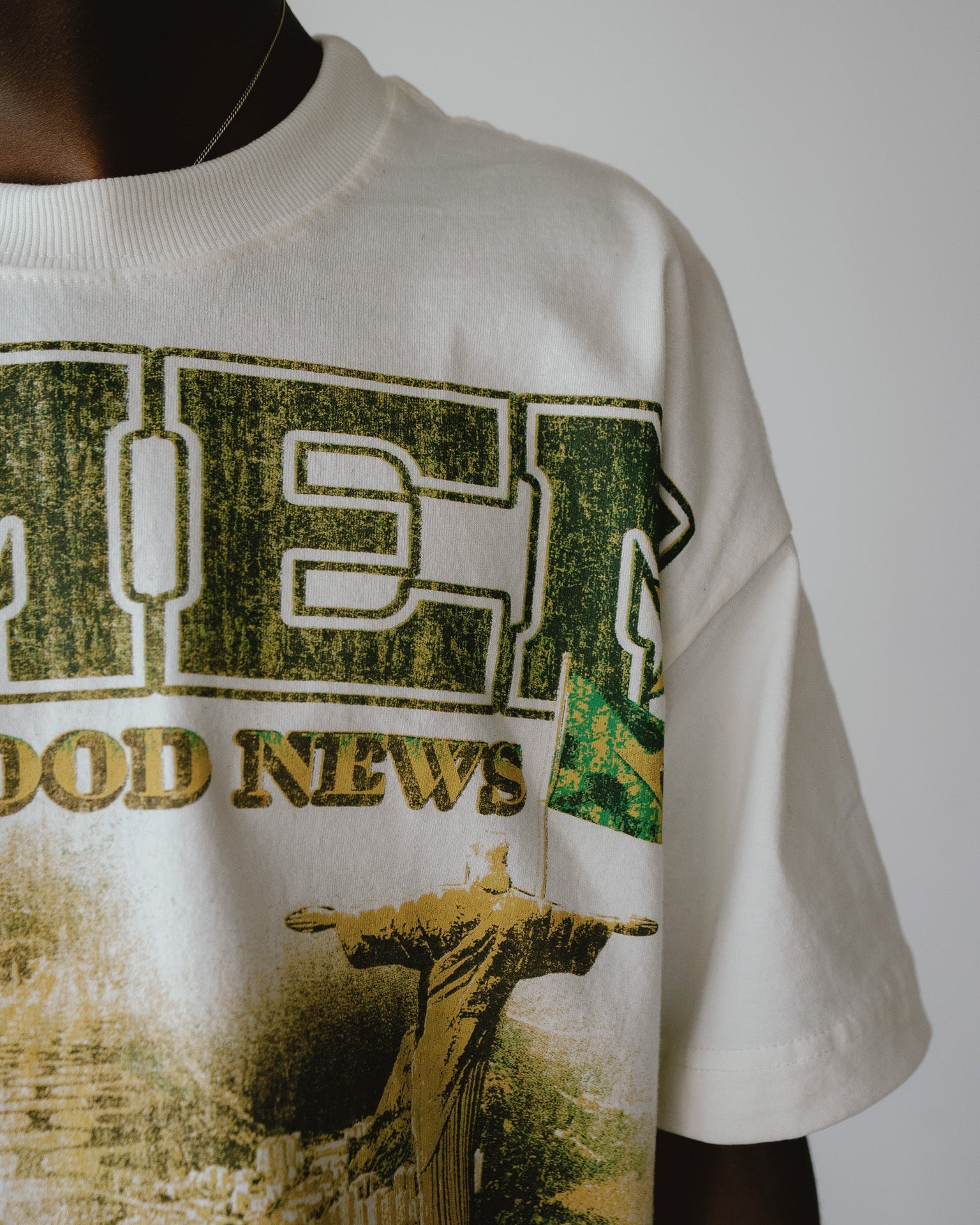 PSALMS 23:4 HEAVY BONE WHITE T-SHIRT