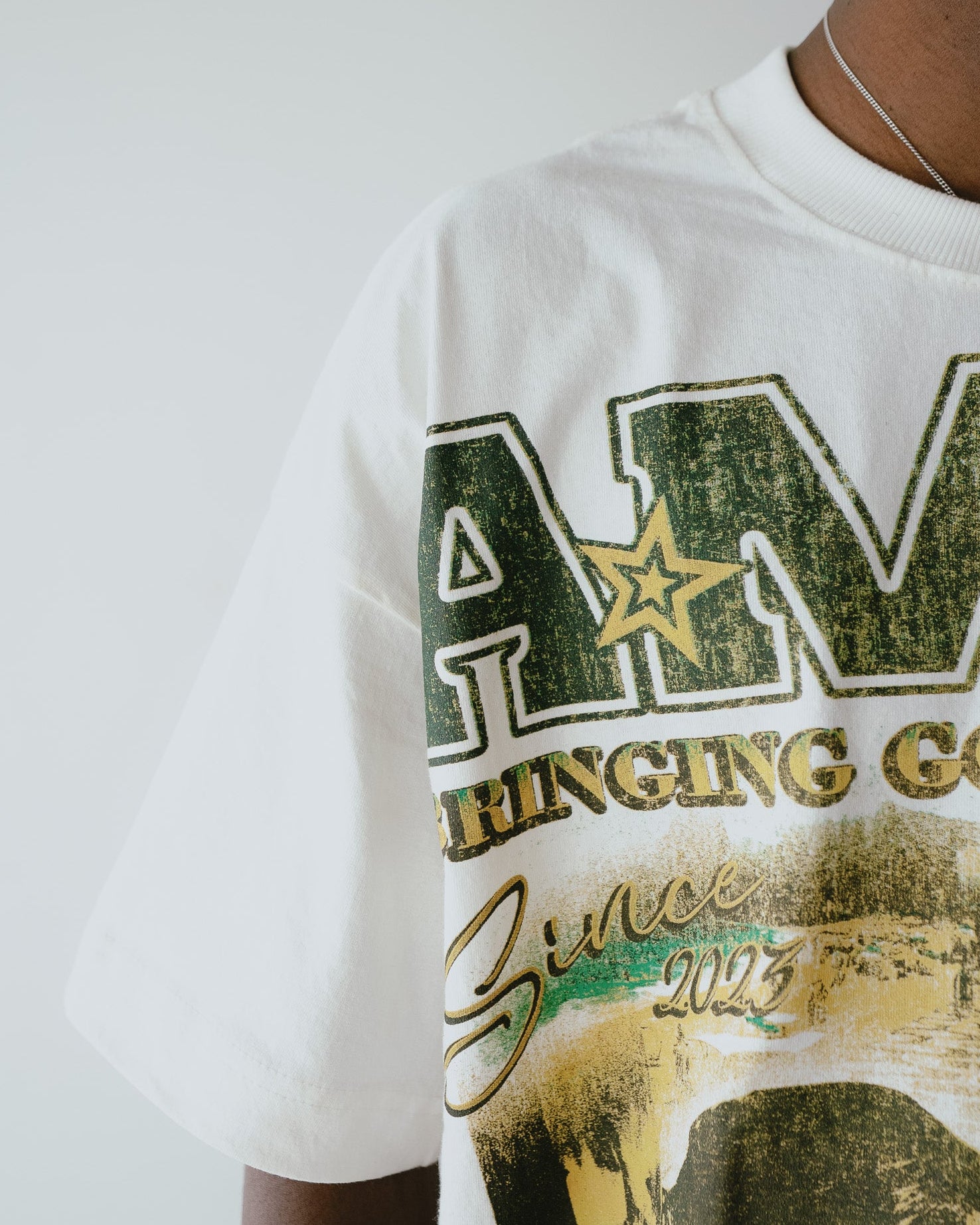 PSALMS 23:4 HEAVY BONE WHITE T-SHIRT