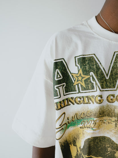 PSALMS 23:4 HEAVY BONE WHITE T-SHIRT