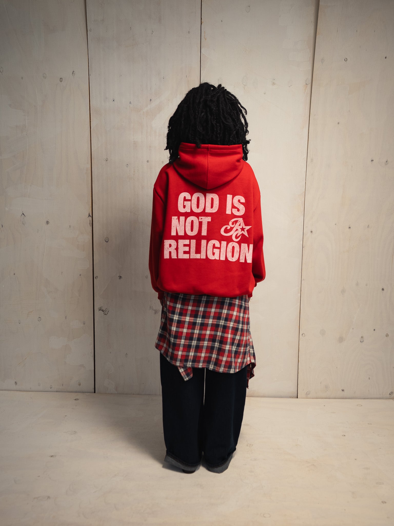 GOD IS NOT A RELIGION VINTAGE CHERRY SWEATSHIRT
