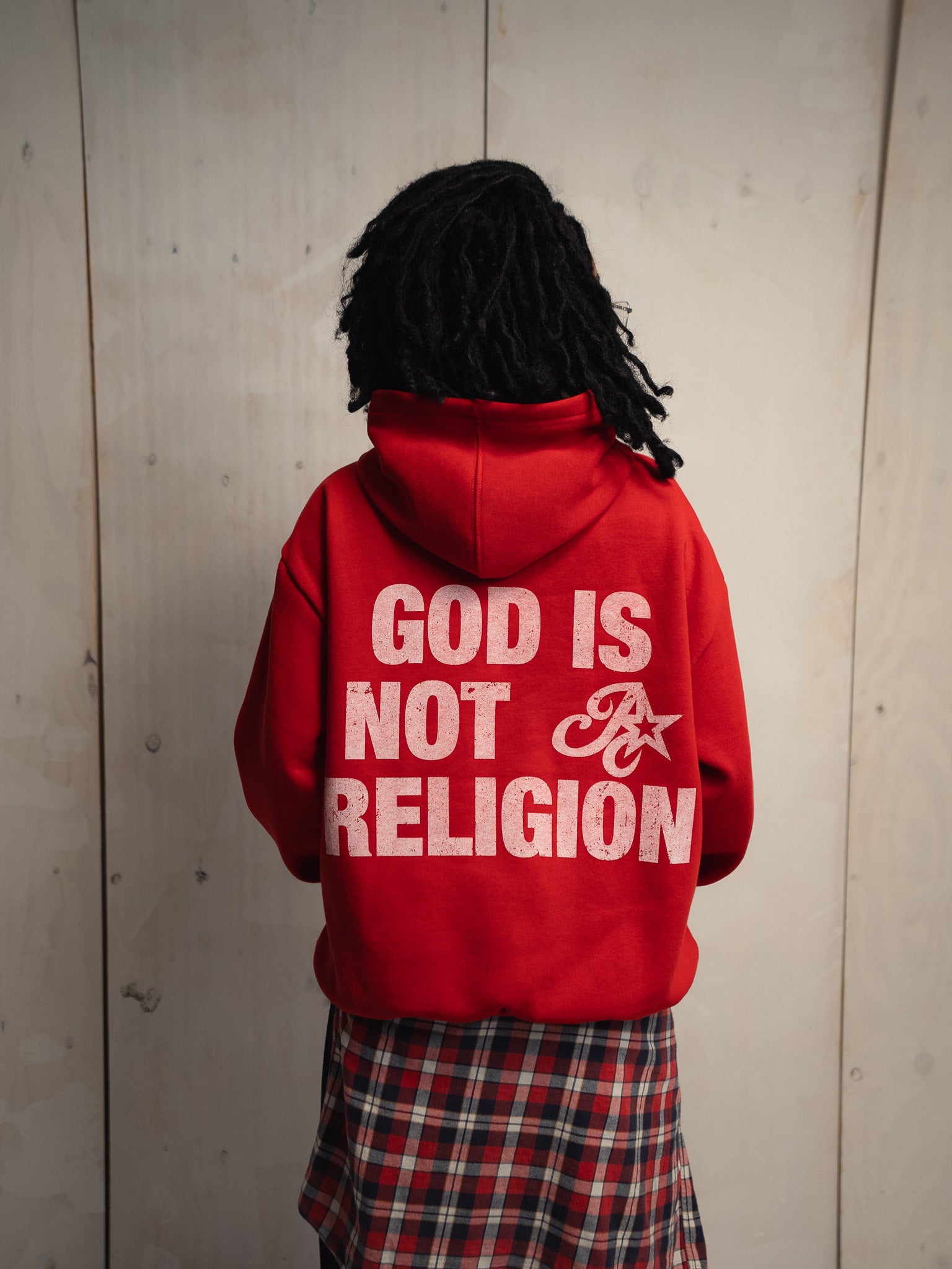 GOD IS NOT A RELIGION VINTAGE CHERRY SWEATSHIRT