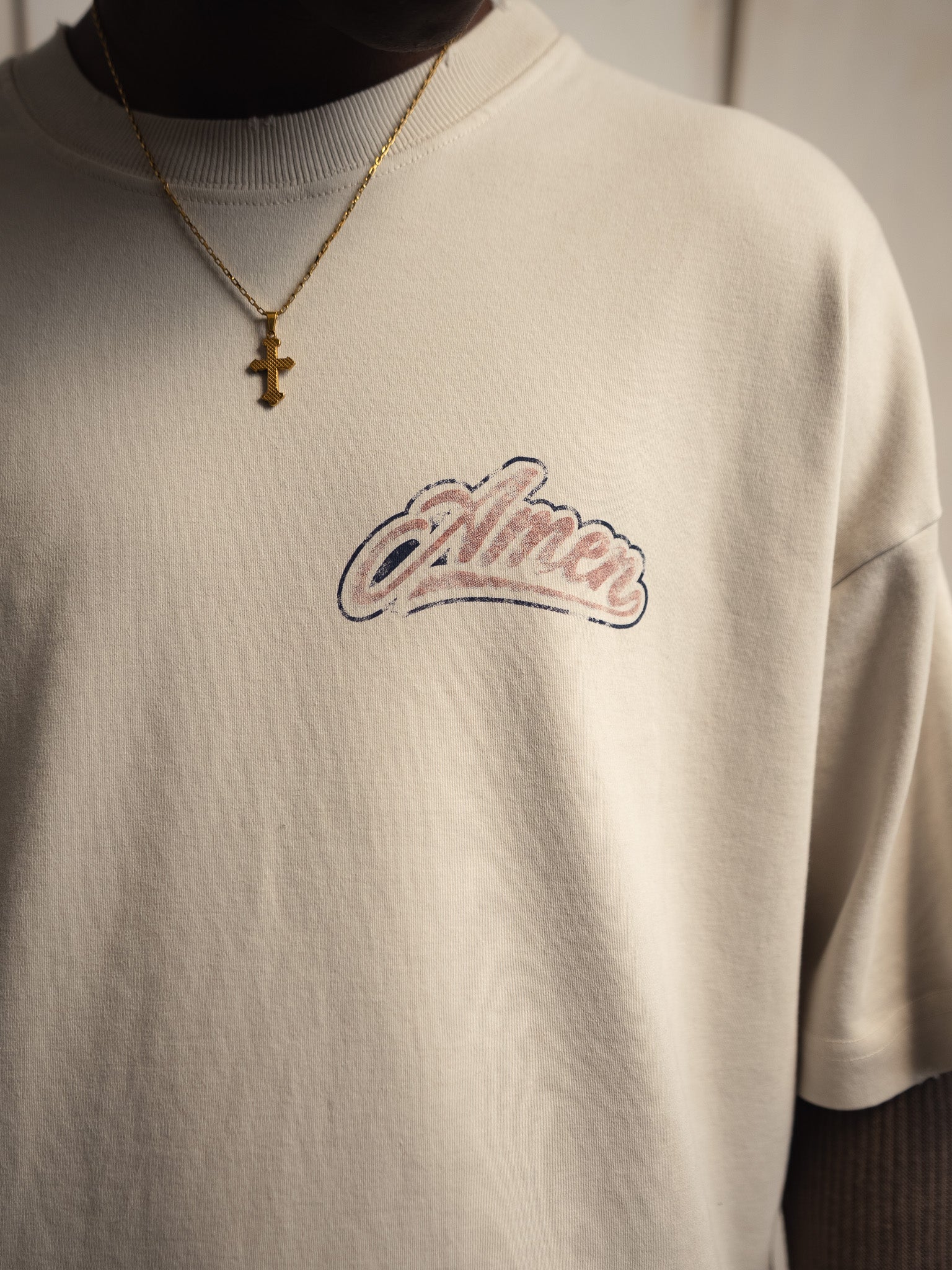 PSALMS 23:4 HEAVY BONE WHITE T-SHIRT
