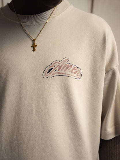 PSALMS 23:4 HEAVY BONE WHITE T-SHIRT