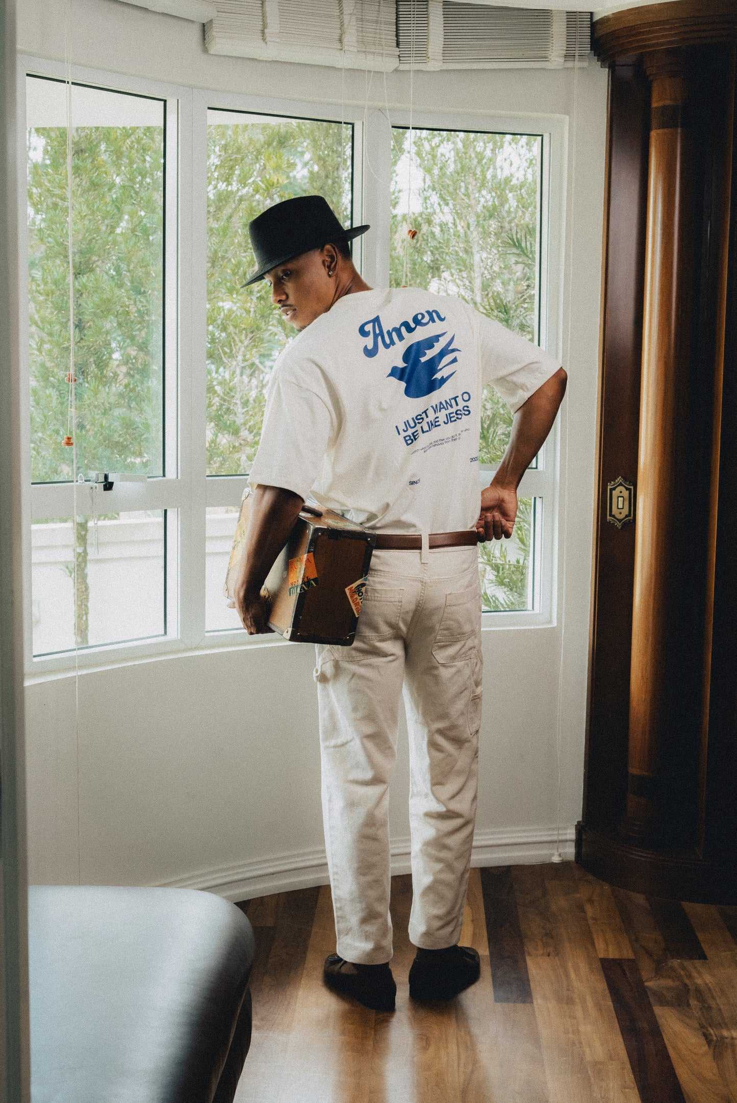 CAMISETA JESUS ​​OFF WHITE I JUST WANT TO BE LIKE