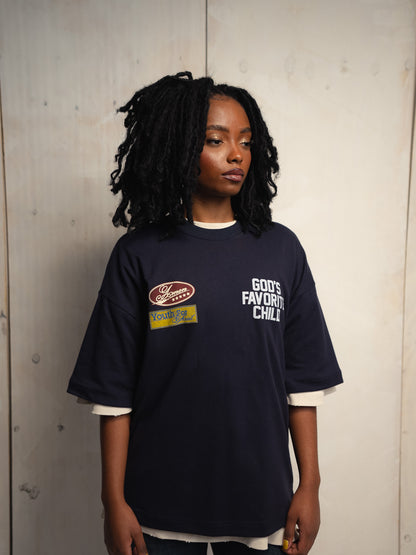 GOD'S FAVORITE CHILD NAVY T-SHIRT