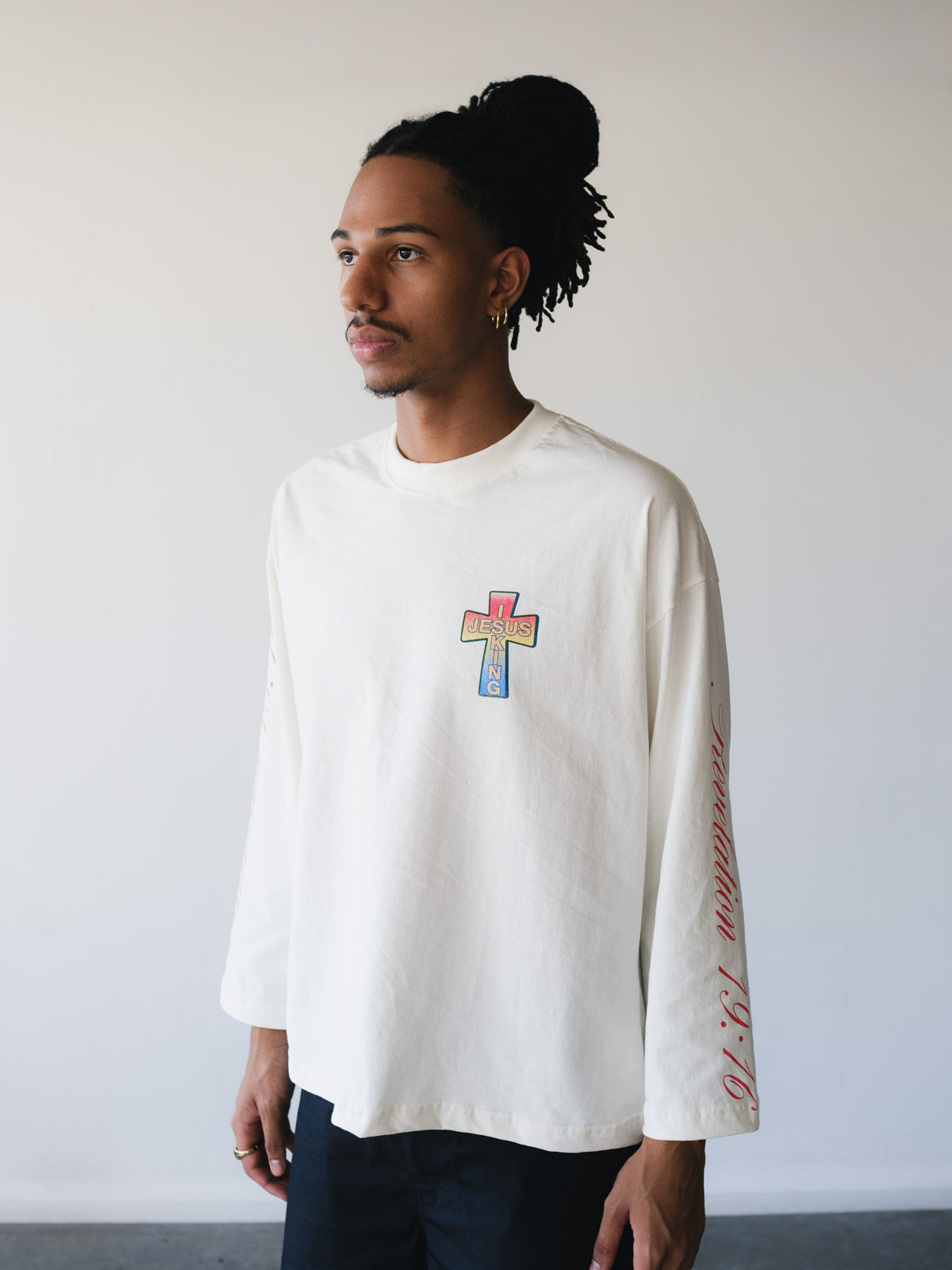 PSALMS 23:4 HEAVY BONE WHITE T-SHIRT