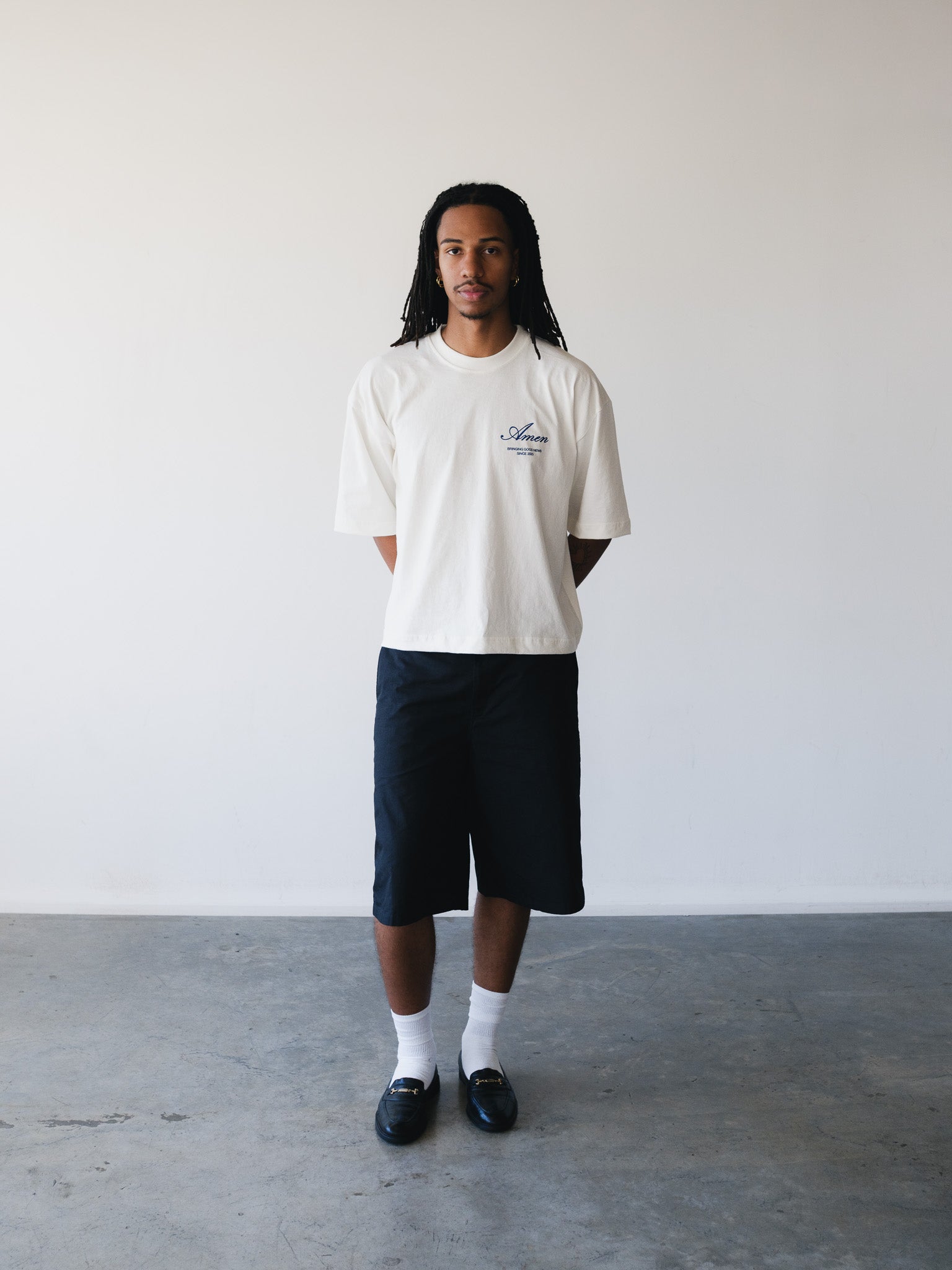 PSALMS 23:4 HEAVY BONE WHITE T-SHIRT
