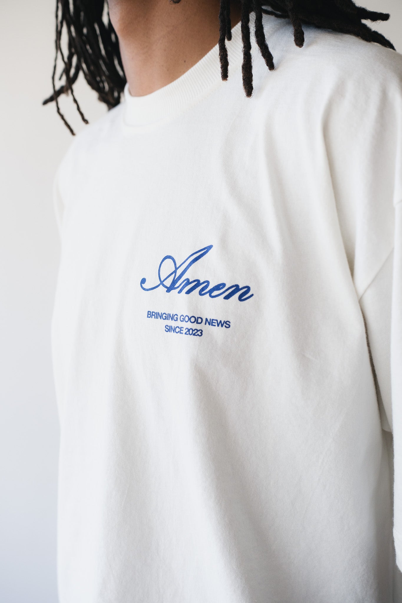 PSALMS 23:4 HEAVY BONE WHITE T-SHIRT