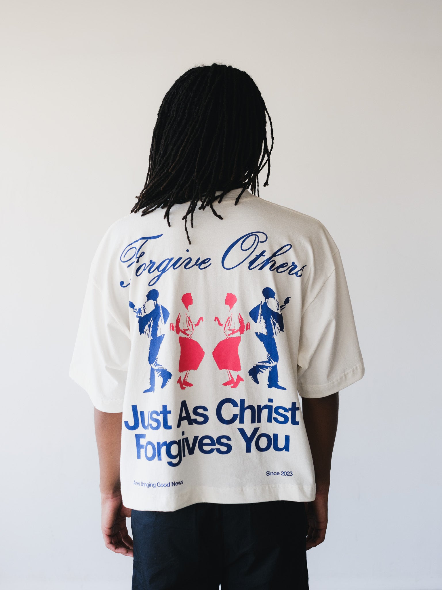 PSALMS 23:4 HEAVY BONE WHITE T-SHIRT