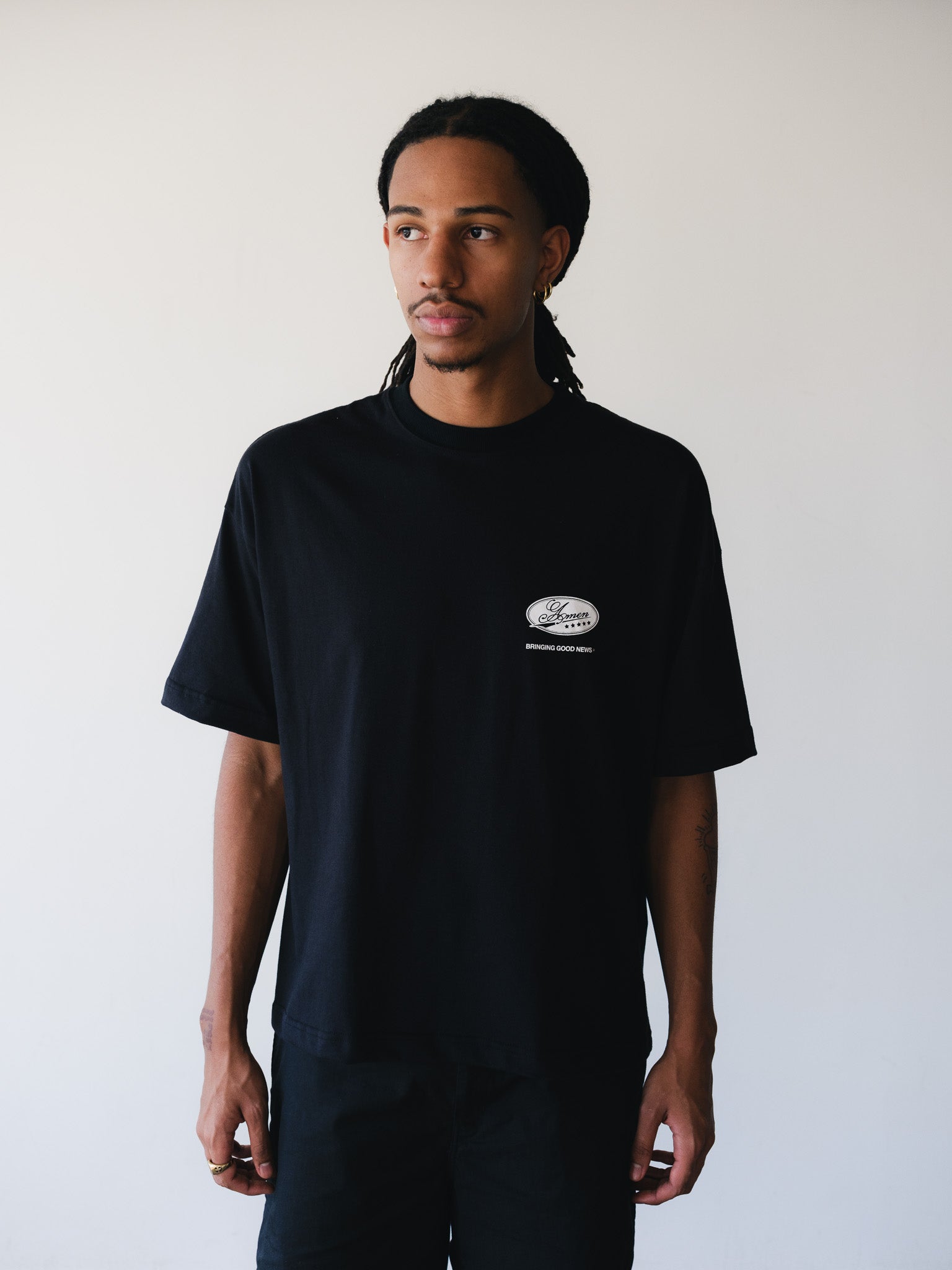 PSALMS 23:4 HEAVY BONE WHITE T-SHIRT
