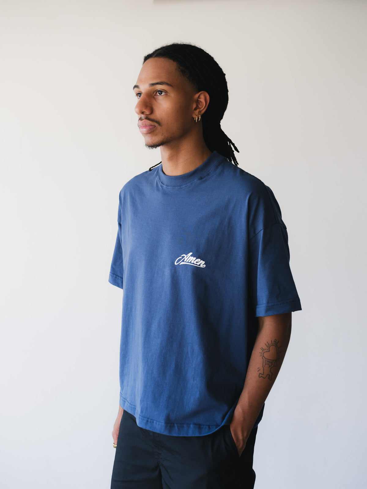 PSALMS 23:4 HEAVY BONE WHITE T-SHIRT