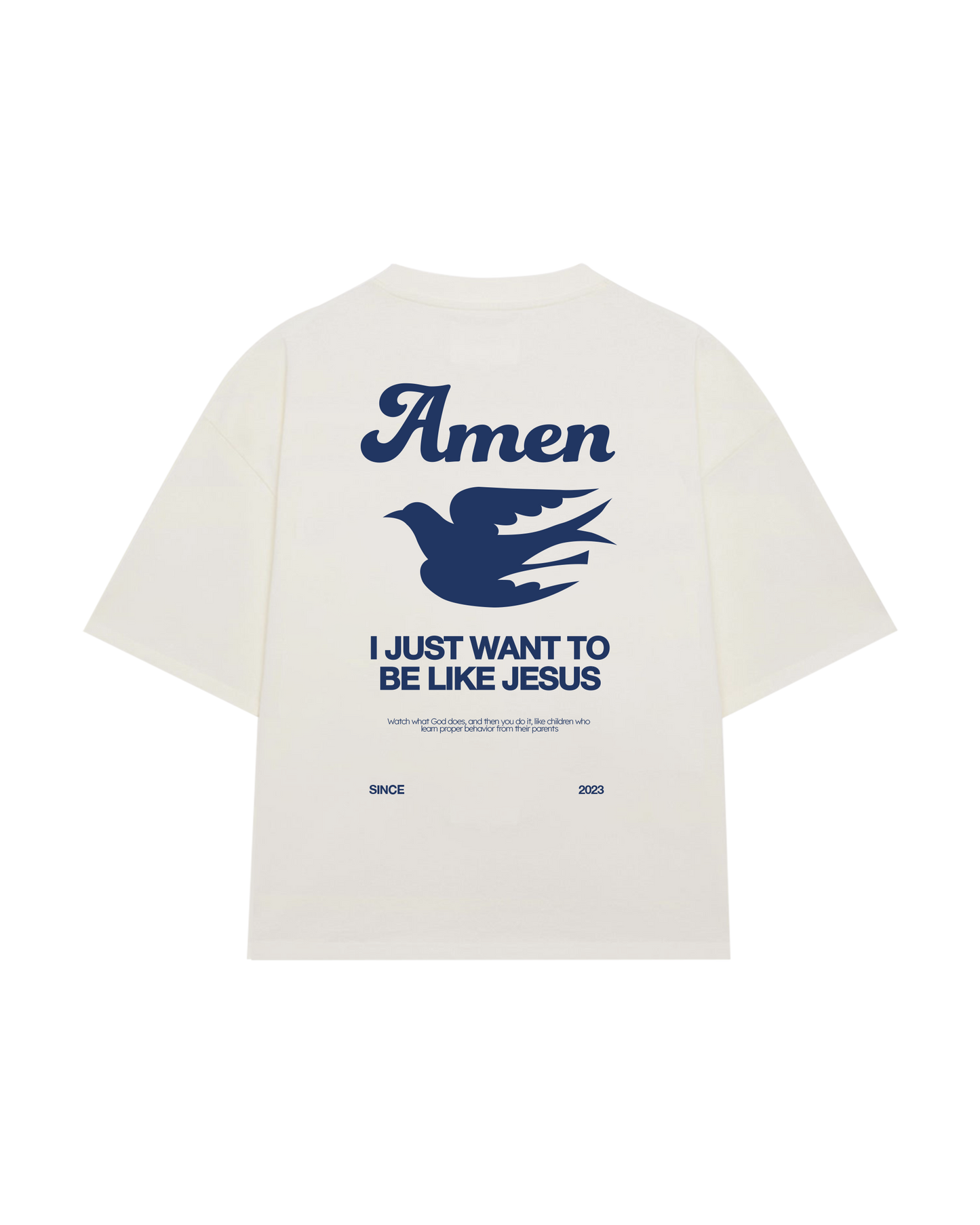 CAMISETA JESUS ​​OFF WHITE I JUST WANT TO BE LIKE