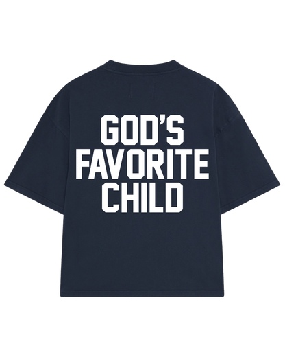GOD'S FAVORITE CHILD NAVY T-SHIRT