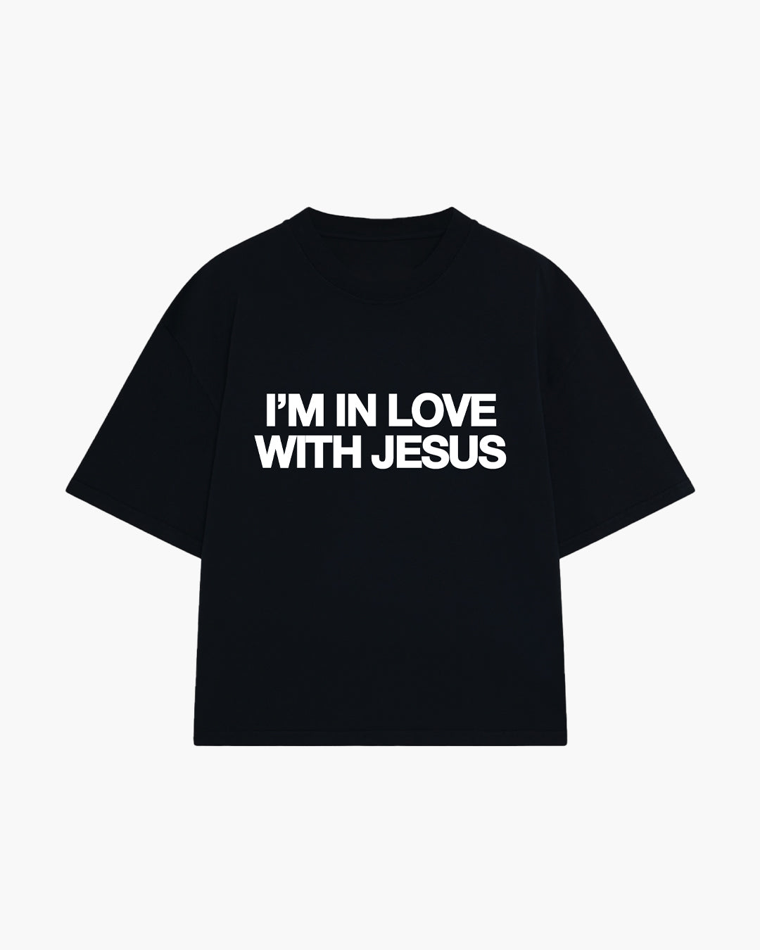 BLACK T-SHIRT IN LOVE WITH JESUS