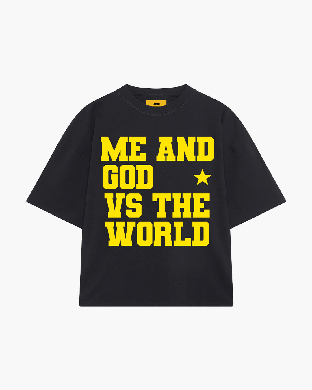 ME AND GOD BLACK T-SHIRT