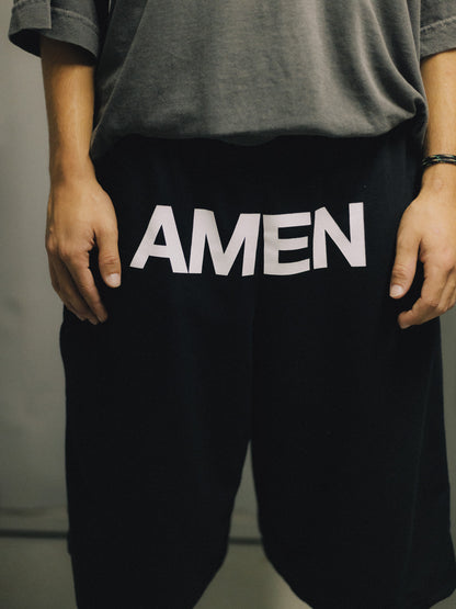 BLACK AMEN SWEATSHIRT JORTS