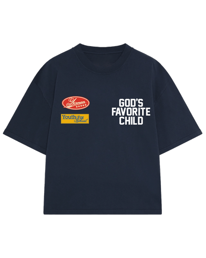 GOD'S FAVORITE CHILD NAVY T-SHIRT