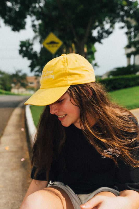 DAD HAT IF I HAVE JESUS YELLOW