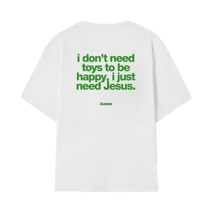 T-SHIRT I JUST NEED JESUS ​​OFF WHITE KIDS