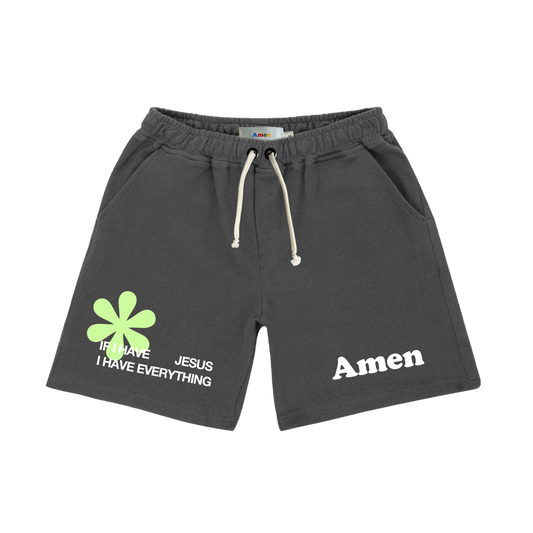 SHORTS IF I HAVE JESUS LEAD GRAY