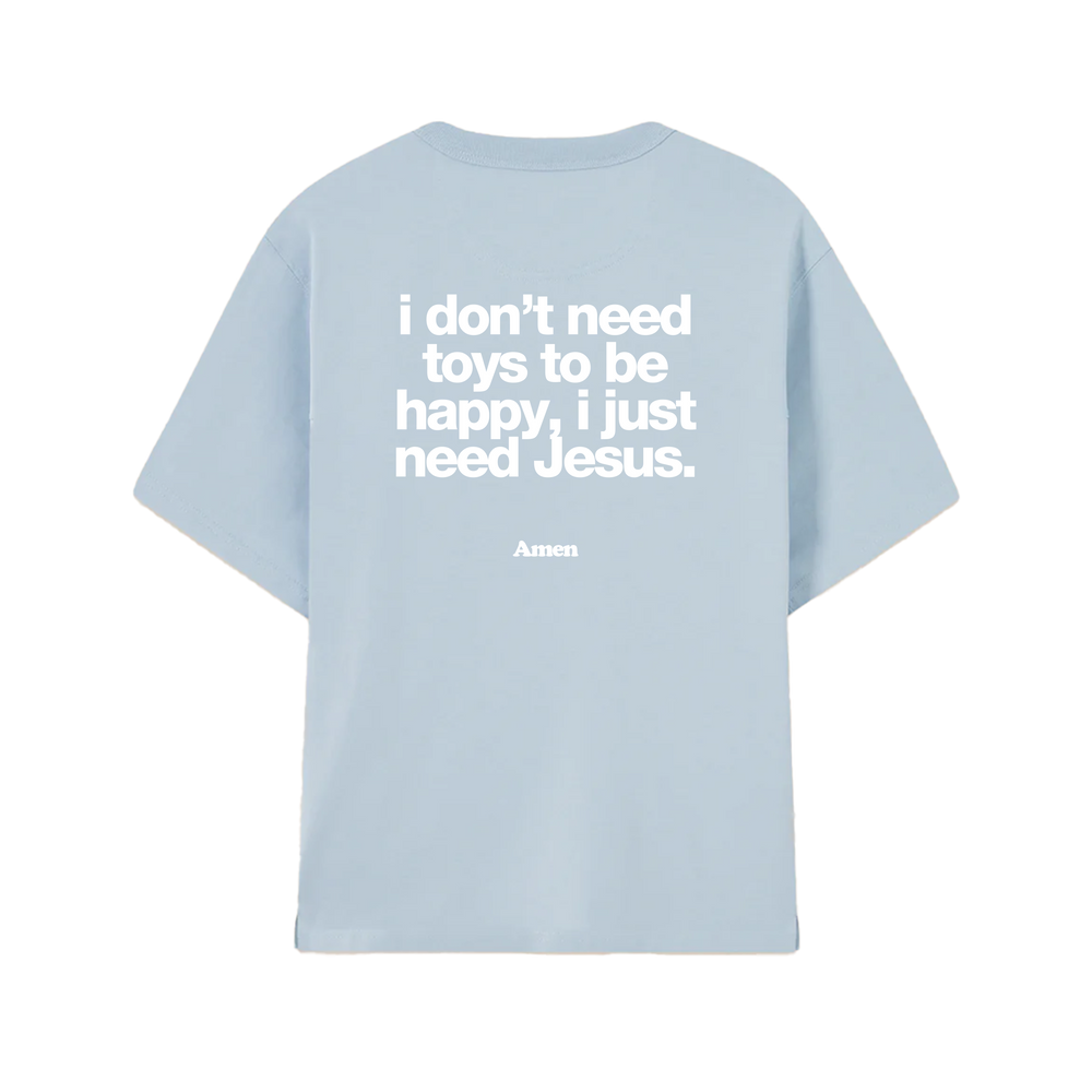 I JUST NEED JESUS ​​BLUE KIDS T-SHIRT