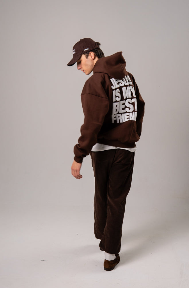 JESUS ​​IS MY BEST FRIEND BROWN SWEATSHIRT