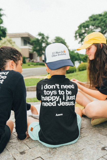 CREWNECK IF I HAVE JESUS ​​NAVY KIDS