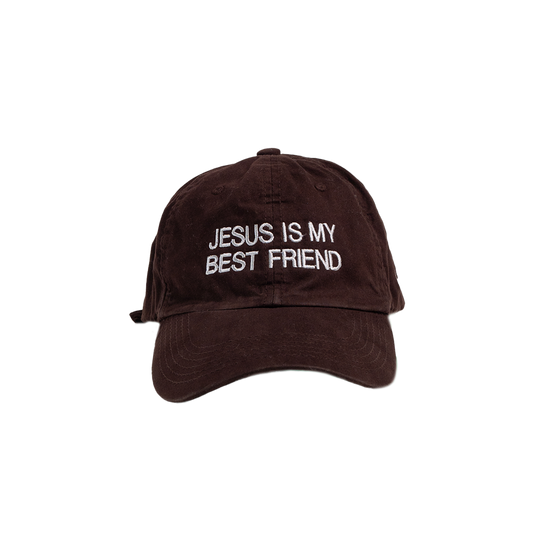 DAD HAT JESUS ​​IS MY BEST FRIEND BROWN