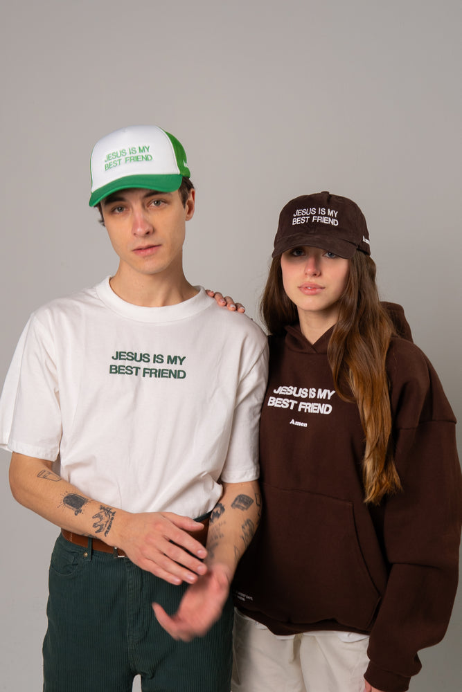 TRUCKER JESUS ​​IS MY BEST FRIEND GREEN CAP