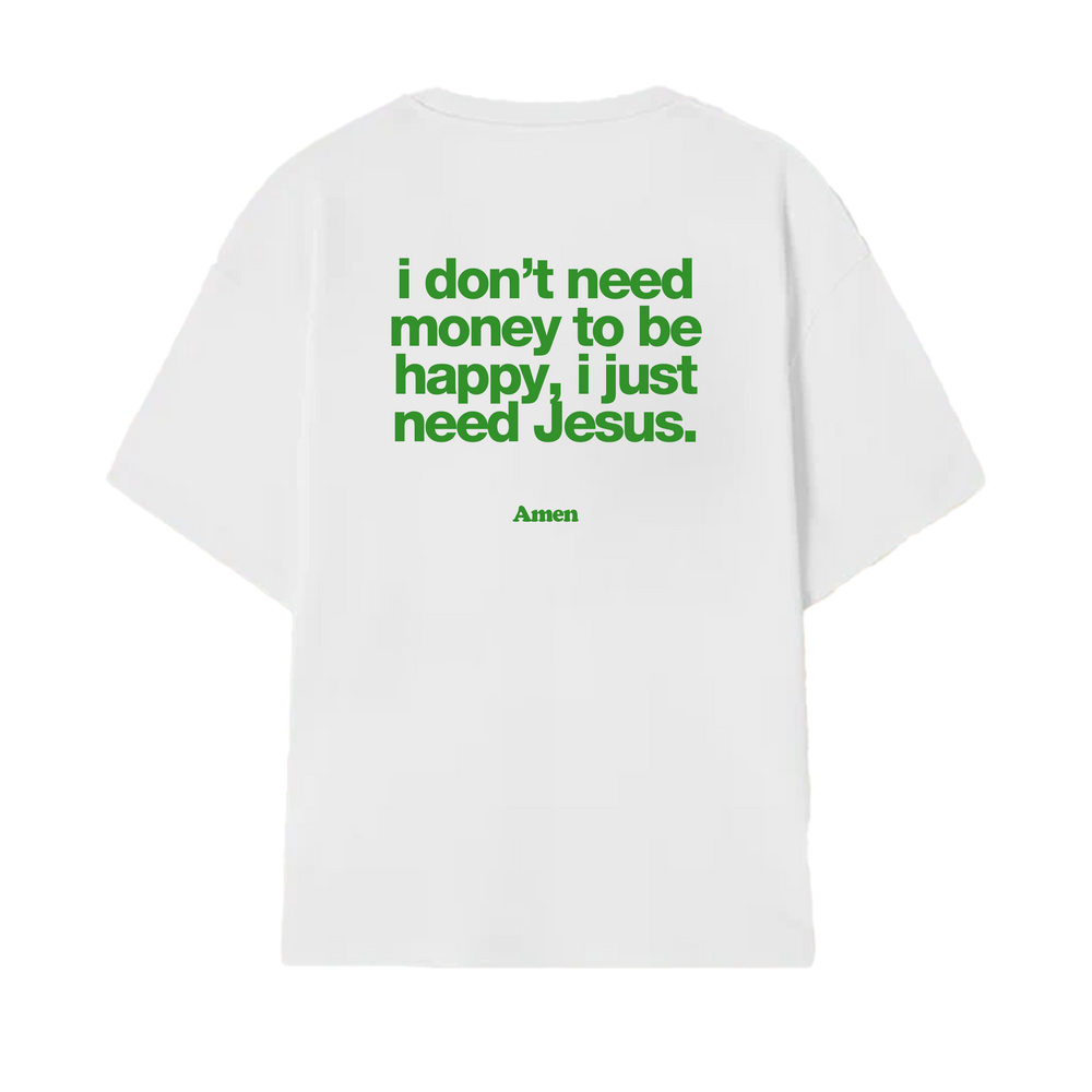 T-SHIRT I JUST NEED JESUS ​​OFF WHITE