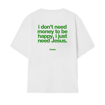 T-SHIRT I JUST NEED JESUS ​​OFF WHITE